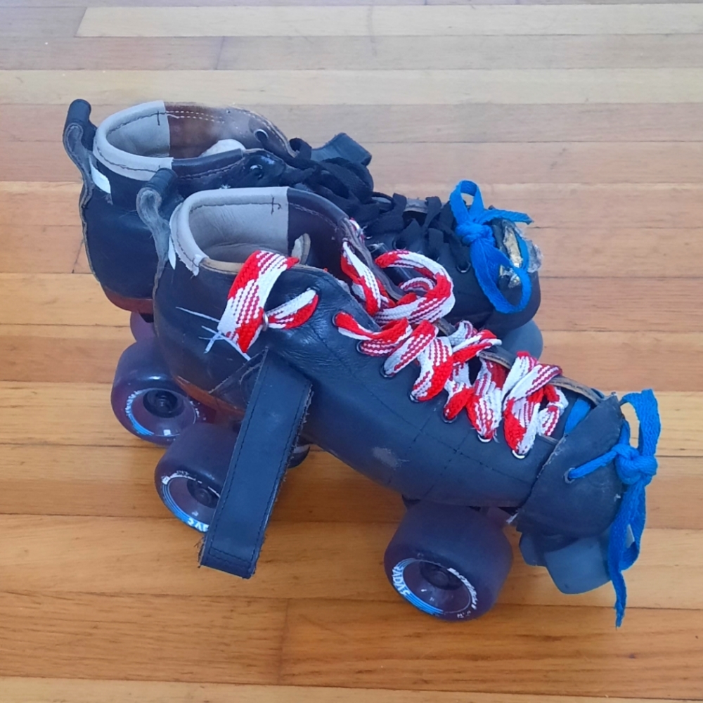 Riedell 495 Roller Derby Skates W7.5M5 Avenger 45 Plate Bont ToeGo Radar Wheels